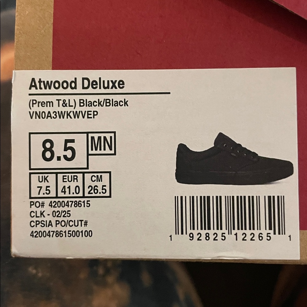 Vans Men's Black Atwood Deluxe Canvas Sneakers - Picture 12 of 12